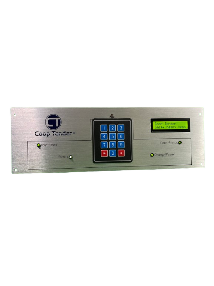 automatic chicken coop door faceplate control panel