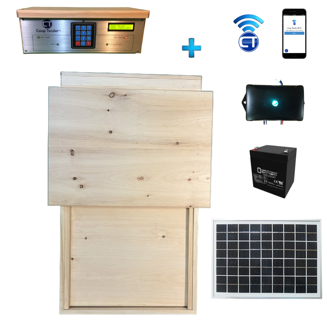 certified humane solar wifi automatic chicken coop door