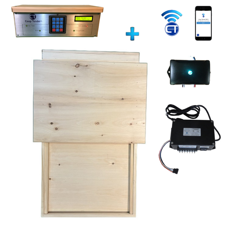 certified humane wifi automatic chicken coop door with accessory control