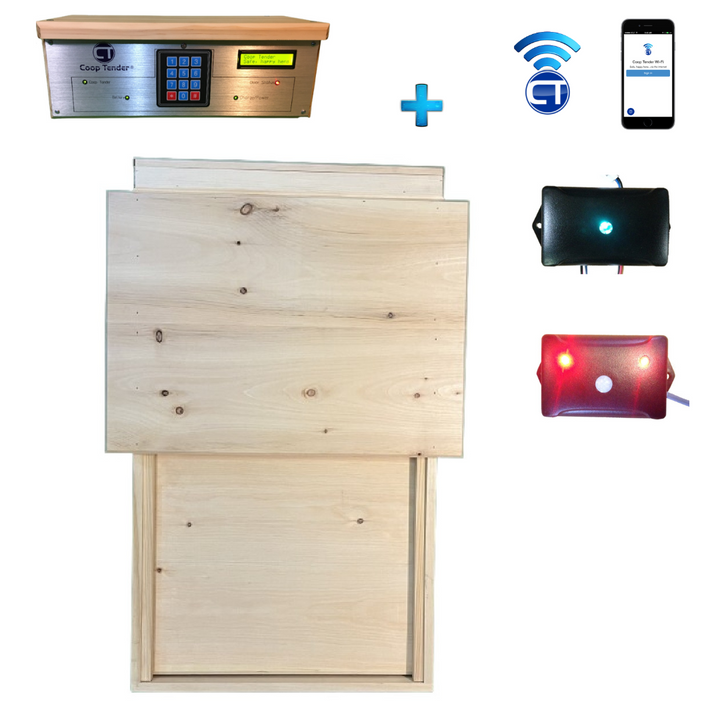 certified humane wifi automatic chicken coop door with predator detection