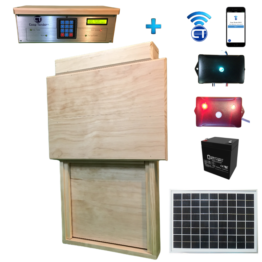 solar wifi automatic turkey door with predator detection