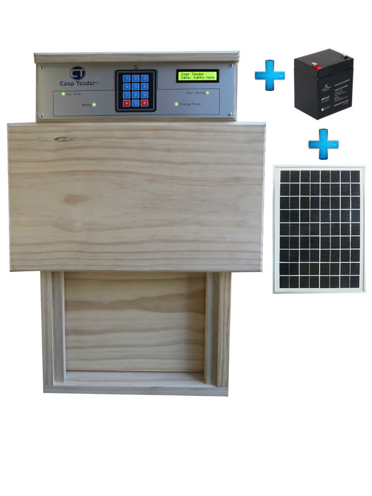 automatic chicken coop door solar bundle