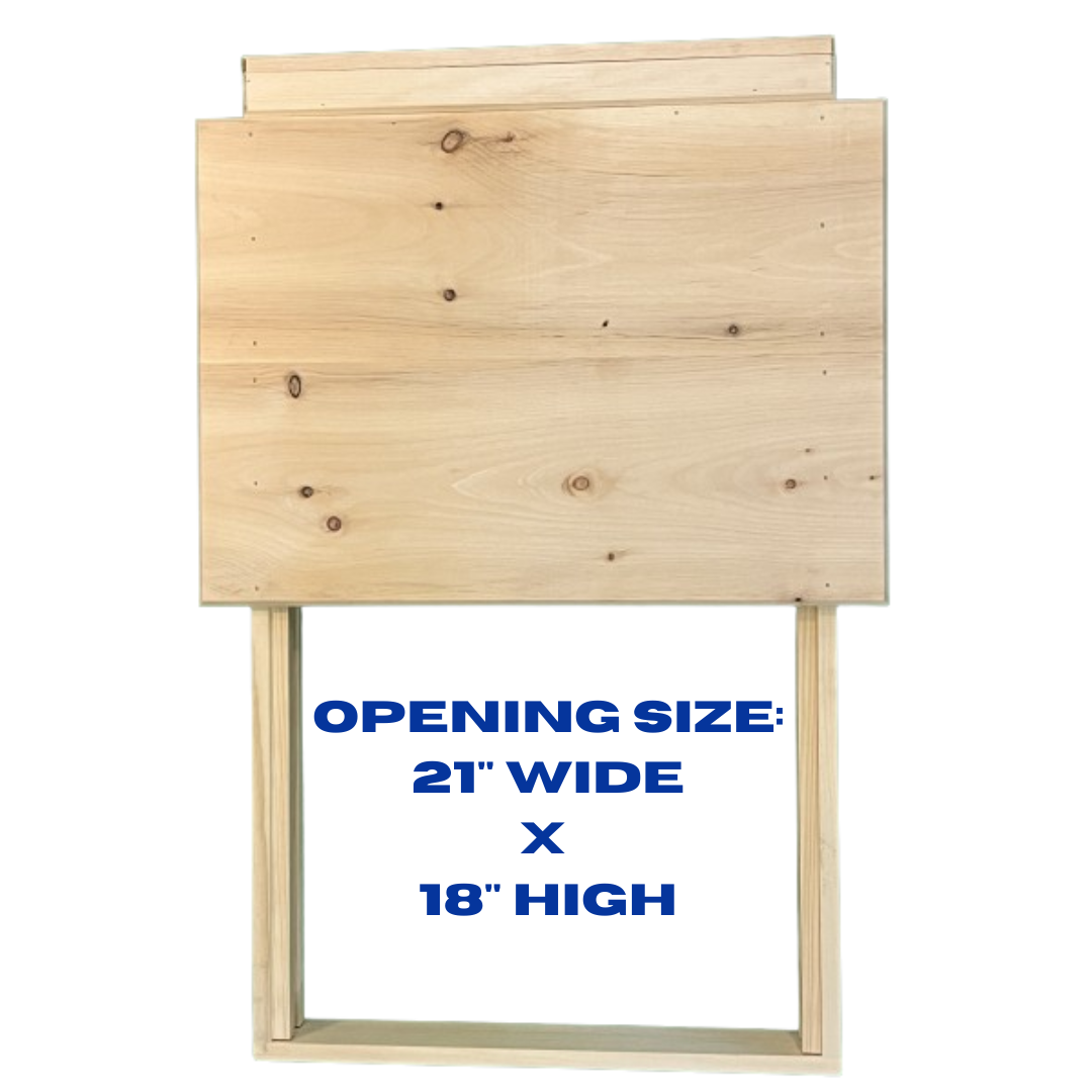 certified humane automatic chicken coop door - front open