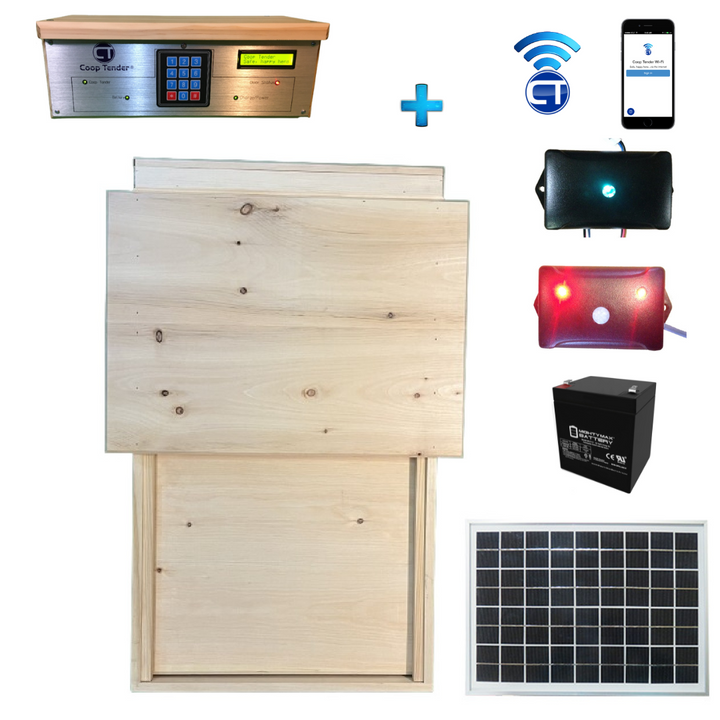 certified humane solar wifi automatic chicken coop door with predator detection