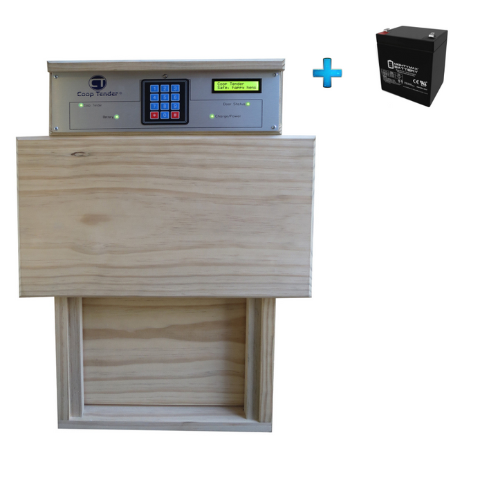 electric chicken coop door with battery backup