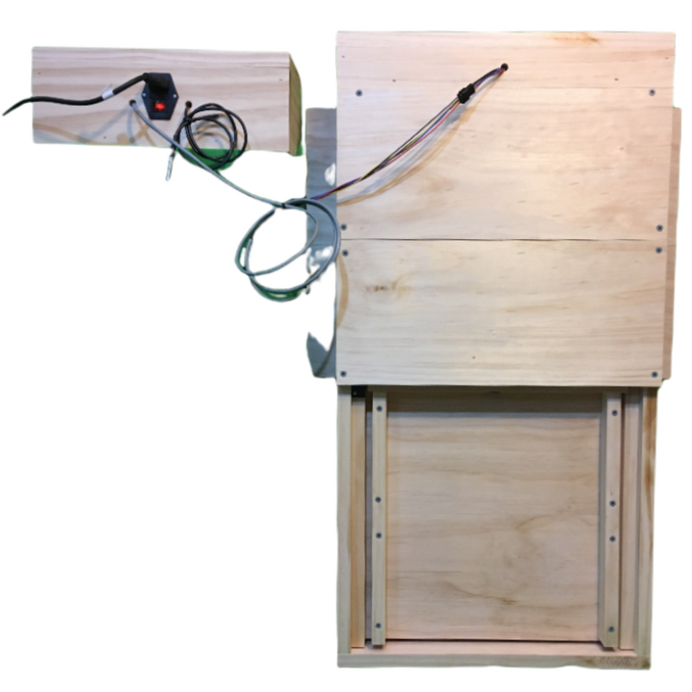 large automatic chicken coop door - back