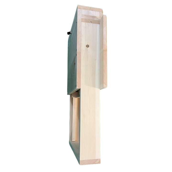 large automatic chicken coop door - side