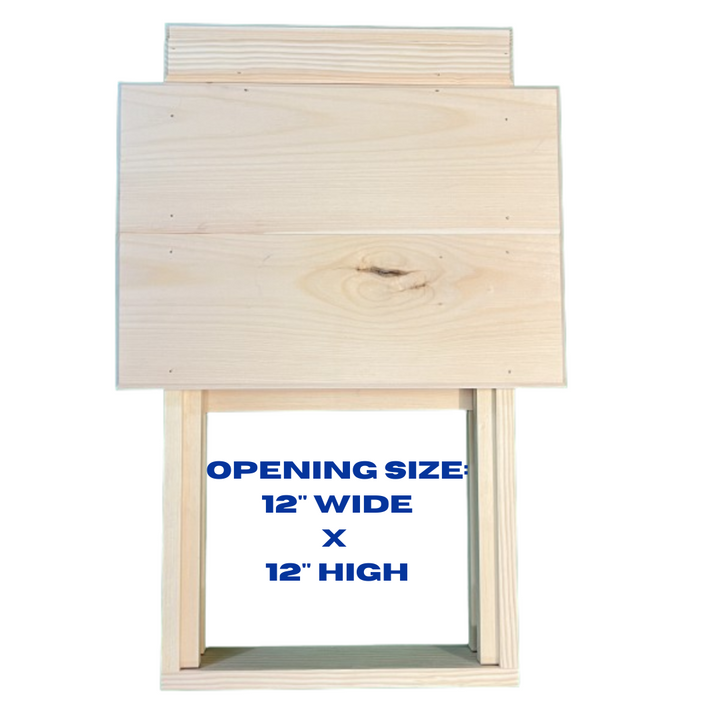 large automatic chicken coop door with opening dimensions
