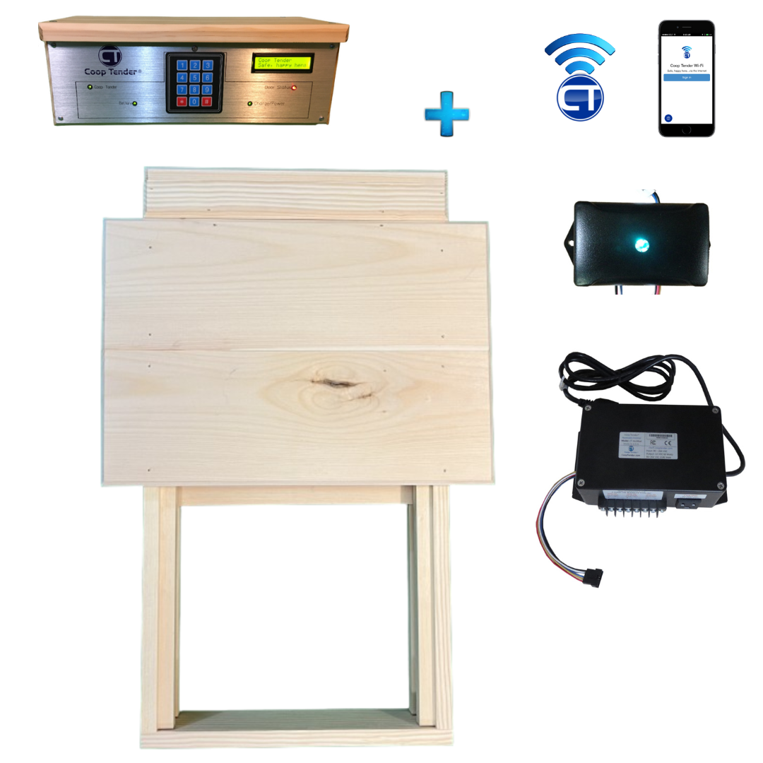 large wifi automatic chicken coop door with accessory control