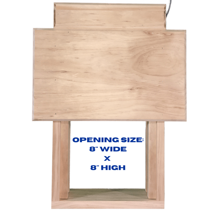 small auto door chicken coop with opening dimensions