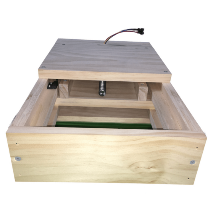 small coop auto chicken door - bottom back