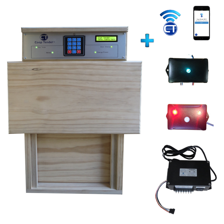 wifi chicken coop door with predator detection and accessory control