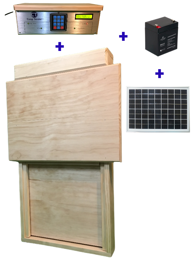 Extra Large Automatic Chicken Door + Solar Bundle