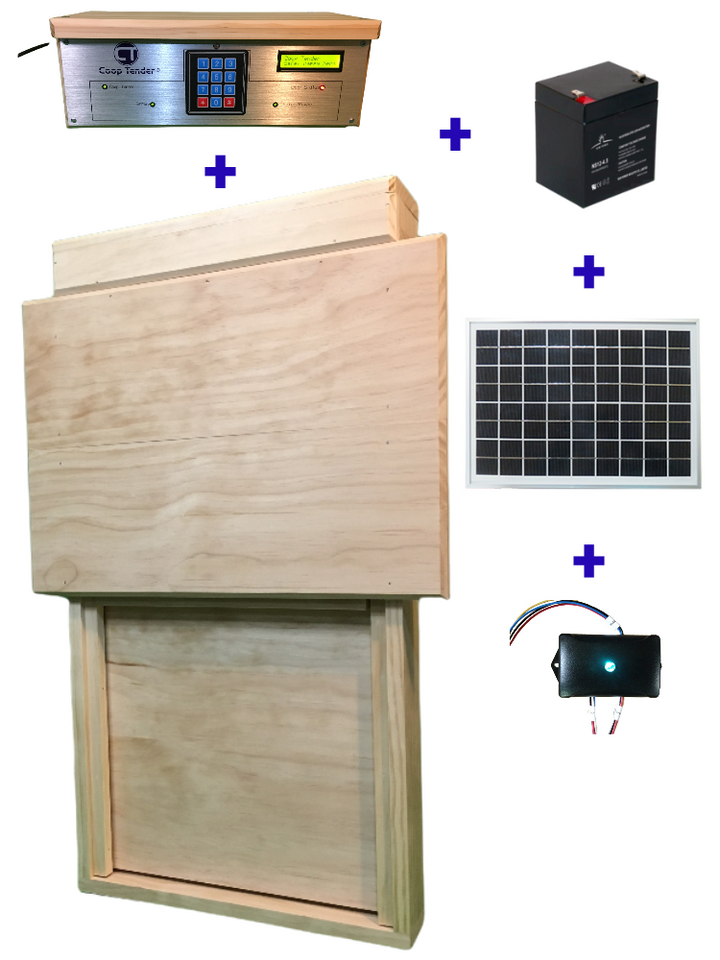 Extra Large Automatic Chicken Door + Solar + Wifi Bundle