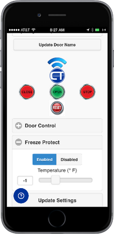 Automatic Chicken Coop Door Internet Wi-Fi Module Web App - Freeze Protect Settings