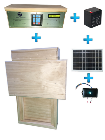 Small Coop Automatic Chicken Door + Solar + Wifi Bundle